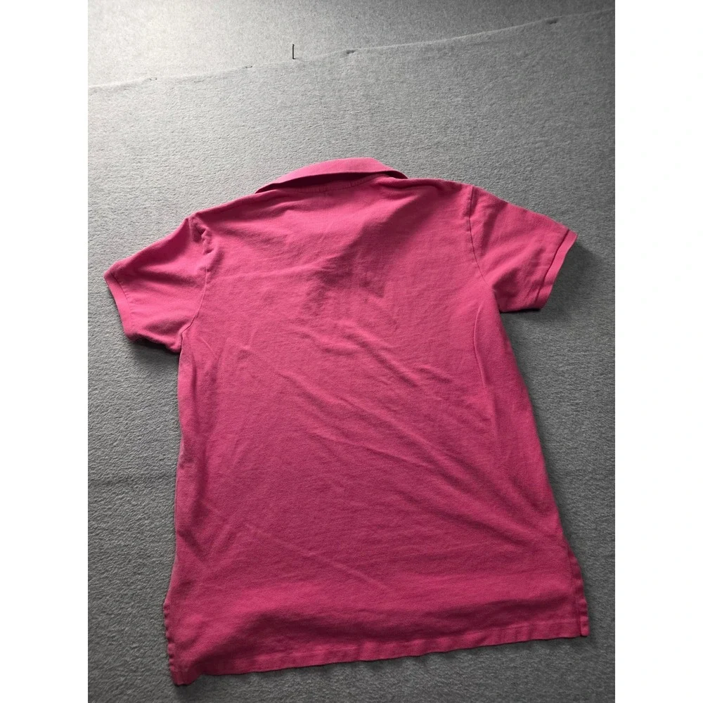 Polo Ralph Lauren Mens Custom Fit Pink Short Sleeve Cotton Mesh Polo Shirt‎ L